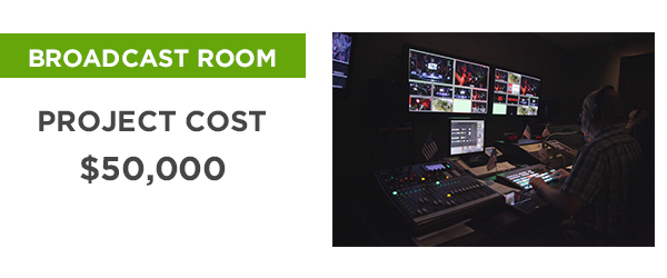 Church on the Rock's Broadcast Room Remodel - Project Cost: $50,000