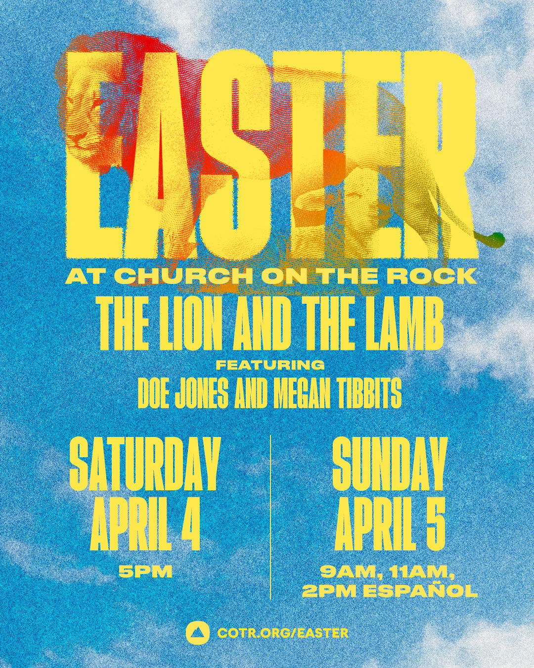 Easter services invite card